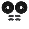 Dynamic Friction Co 8502-67117, Rotors-Drilled and Slotted-Black with 5000 Advanced Brake Pads, Zinc Coated 8502-67117